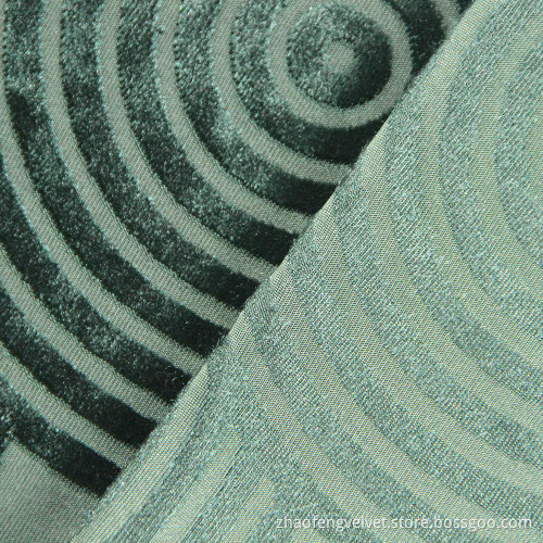 100% Polyester Shining atau Non-Shining Jacquard Velvet Fabric